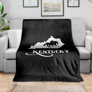 Kentucky Horse Map State Derby Day Throw Blanket TS11 Print Your Wear