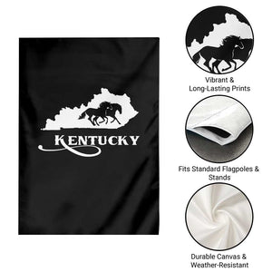 Kentucky Horse Map State Derby Day Garden Flag TS11 Print Your Wear