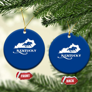 Kentucky Horse Map State Derby Day Ceramic Ornament TS11 1pc Blue Print Your Wear