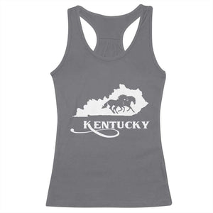 Kentucky Horse Map State Derby Day Racerback Tank Top TS11 Charcoal Print Your Wear