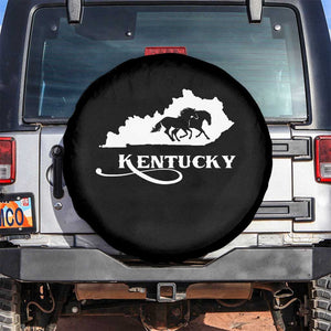 Kentucky Horse Map State Derby Day Spare Tire Cover TS11 No hole Black Print Your Wear