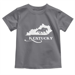 Kentucky Horse Map State Derby Day Toddler T Shirt TS11 Charcoal Print Your Wear