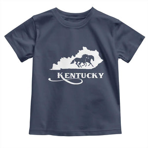 Kentucky Horse Map State Derby Day Toddler T Shirt TS11 Navy Print Your Wear