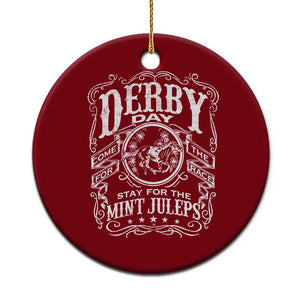 Derby Day Come For The Track Stay For The Mint Juleps Ceramic Ornament Horse Racing TS11 1pc Red Print Your Wear