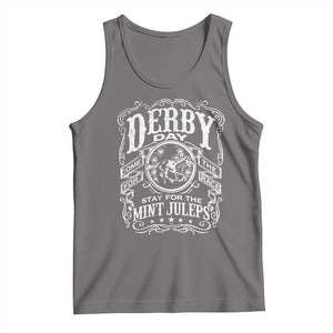 Derby Day Come For The Track Stay For The Mint Juleps Tank Top Horse Racing TS11 Deep Heather Print Your Wear