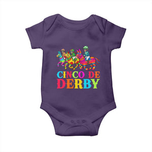 Cinco De Derby Baby Onesie Funny Mexican Derby Pinata Horse Race TS11 Purple Print Your Wear
