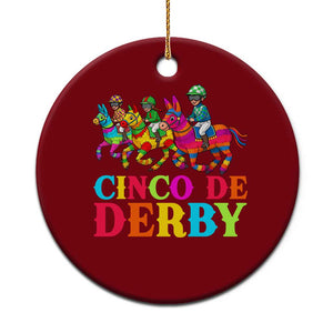 Cinco De Derby Ceramic Ornament Funny Mexican Derby Pinata Horse Race TS11 1pc Red Print Your Wear