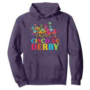 Cinco De Derby Hoodie Funny Mexican Derby Pinata Horse Race TS11 Purple Print Your Wear