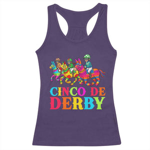 Cinco De Derby Racerback Tank Top Funny Mexican Derby Pinata Horse Race TS11 Purple Print Your Wear