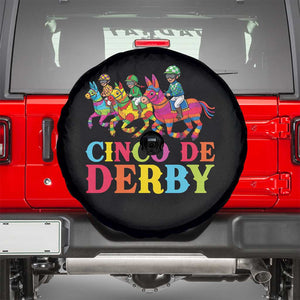 Cinco De Derby Spare Tire Cover Funny Mexican Derby Pinata Horse Race TS11 Black Print Your Wear