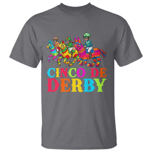 Cinco De Derby T Shirt Funny Mexican Derby Pinata Horse Race TS11 Charcoal Print Your Wear