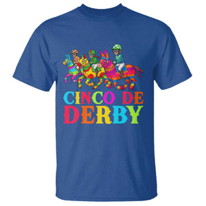 Cinco De Derby T Shirt Funny Mexican Derby Pinata Horse Race TS11 Royal Blue Print Your Wear