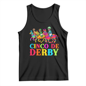 Cinco De Derby Tank Top Funny Mexican Derby Pinata Horse Race TS11 Black Print Your Wear