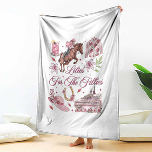 Derby Horse Racing Day Throw Blanket Lilies For The Fillies Stargazer Lily Flower TS11 Print Your Wear