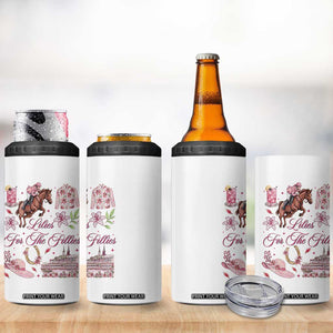 Derby Horse Racing Day 4 in 1 Can Cooler Tumbler Lilies For The Fillies Stargazer Lily Flower TS11 Print Your Wear