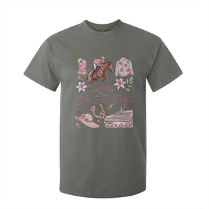 Derby Horse Racing Day T Shirt For Kid Lilies For The Fillies Stargazer Lily Flower TS11 Military Green Print Your Wear