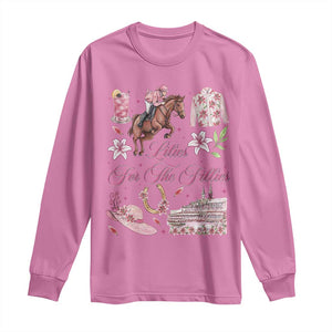 Derby Horse Racing Day Long Sleeve Shirt Lilies For The Fillies Stargazer Lily Flower TS11 Azalea Print Your Wear