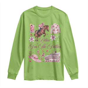 Derby Horse Racing Day Long Sleeve Shirt Lilies For The Fillies Stargazer Lily Flower TS11 Lime Print Your Wear