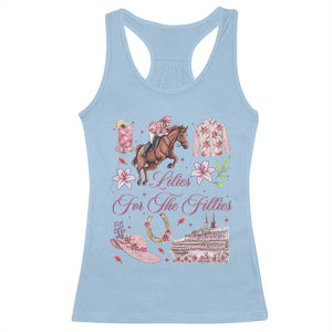 Derby Horse Racing Day Racerback Tank Top Lilies For The Fillies Stargazer Lily Flower TS11 Light Blue Print Your Wear