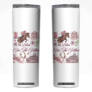 Derby Horse Racing Day Skinny Tumbler Lilies For The Fillies Stargazer Lily Flower TS11 White Print Your Wear