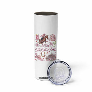 Derby Horse Racing Day Skinny Tumbler Lilies For The Fillies Stargazer Lily Flower TS11 Print Your Wear