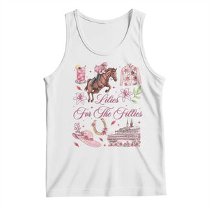 Derby Horse Racing Day Tank Top Lilies For The Fillies Stargazer Lily Flower TS11 White Print Your Wear
