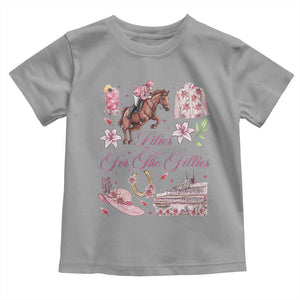 Derby Horse Racing Day Toddler T Shirt Lilies For The Fillies Stargazer Lily Flower TS11 Sport Gray Print Your Wear