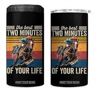Horse Race Derby 4 in 1 Can Cooler Tumbler The Best Two Minutes Of Your Life TS11 One Size: 16 oz Black Print Your Wear