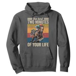 Horse Race Derby Hoodie The Best Two Minutes Of Your Life TS11 Dark Heather Print Your Wear
