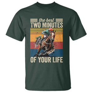 Horse Race Derby T Shirt The Best Two Minutes Of Your Life TS11 Dark Forest Green Print Your Wear