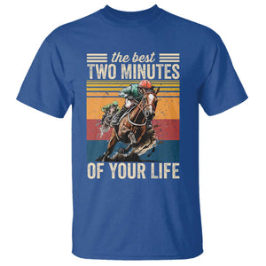 Horse Race Derby T Shirt The Best Two Minutes Of Your Life TS11 Royal Blue Print Your Wear