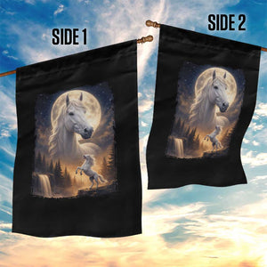 Horse Neighing To The Moon Garden Flag Vintage 90s Animal Horse Lover Equestrian TS11 Print Your Wear