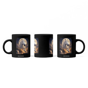 Horse Neighing To The Moon Coffee Mug Vintage 90s Animal Horse Lover Equestrian TS11 Print Your Wear
