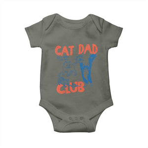 Cat Dad Club Baby Onesie Life is Better with Cats Fathers Day TS11 Military Green Print Your Wear