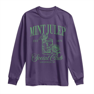 Mint Julep Social Club KY Funny Derby Cocktail Long Sleeve Shirt TS11 Purple Print Your Wear