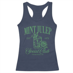 Mint Julep Social Club KY Funny Derby Cocktail Racerback Tank Top TS11 Navy Print Your Wear