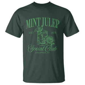Mint Julep Social Club KY Funny Derby Cocktail T Shirt TS11 Dark Forest Green Print Your Wear