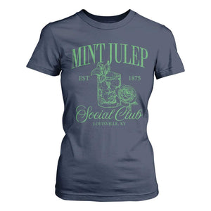 Mint Julep Social Club KY Funny Derby Cocktail T Shirt For Women TS11 Navy Print Your Wear