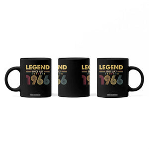 July 60th Birthday Coffee Mug Legends Since July 1966 Retro Bday