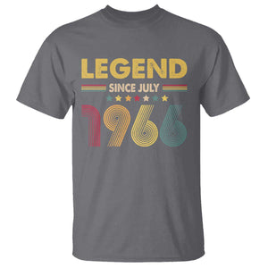 July 60th Birthday T Shirt Legends Since July 1966 Retro Bday