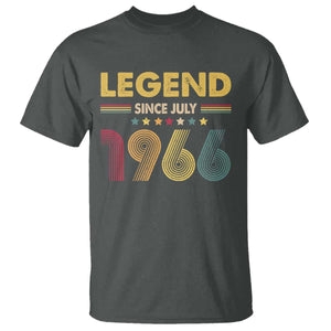 July 60th Birthday T Shirt Legends Since July 1966 Retro Bday