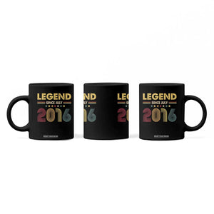 July 10th Birthday Coffee Mug Legends Since July 2016 Retro Bday