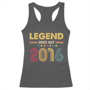 July 10th Birthday Racerback Tank Top Legends Since July 2016 Retro Bday
