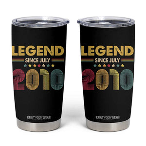 July 16th Birthday Tumbler Cup Legends Since July 2010 Retro Bday