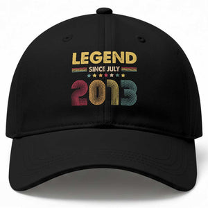 July 13th Birthday Baseball Cap Legends Since July 2013 Retro Bday