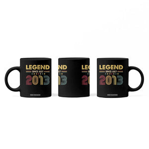 July 13th Birthday Coffee Mug Legends Since July 2013 Retro Bday