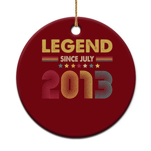 July 13th Birthday Ceramic Ornament Legends Since July 2013 Retro Bday