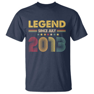 July 13th Birthday T Shirt Legends Since July 2013 Retro Bday