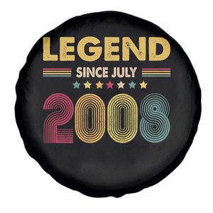 July 18th Birthday Spare Tire Cover Legends Since July 2008 Retro Bday