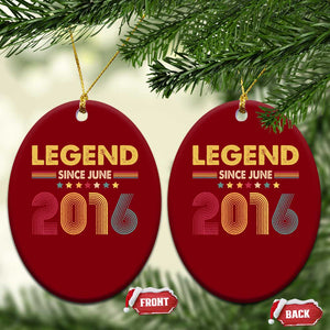 June 10th Birthday Ceramic Ornament Legends Since June 2016 Retro Bday TS11 Print Your Wear